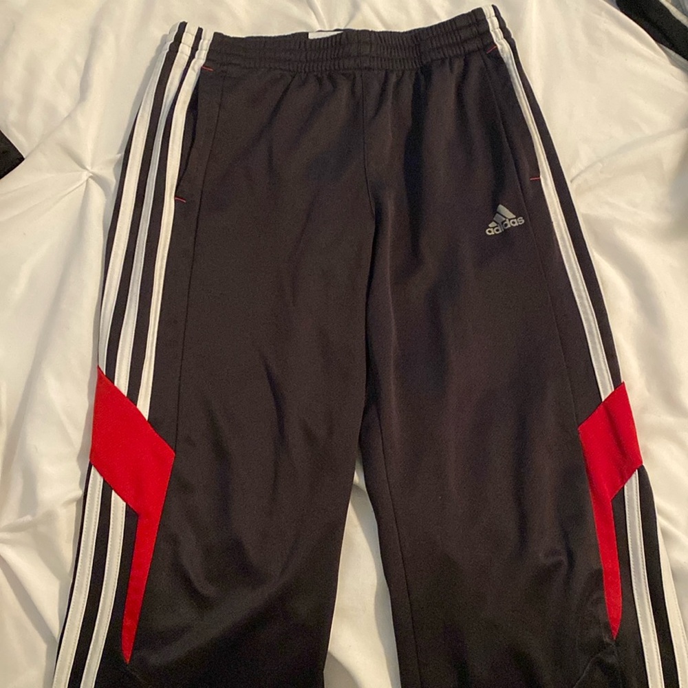 Boys Adidas straight leg pants size M.